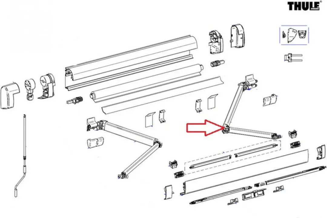 Thule Knikarm Compleet RH 5200