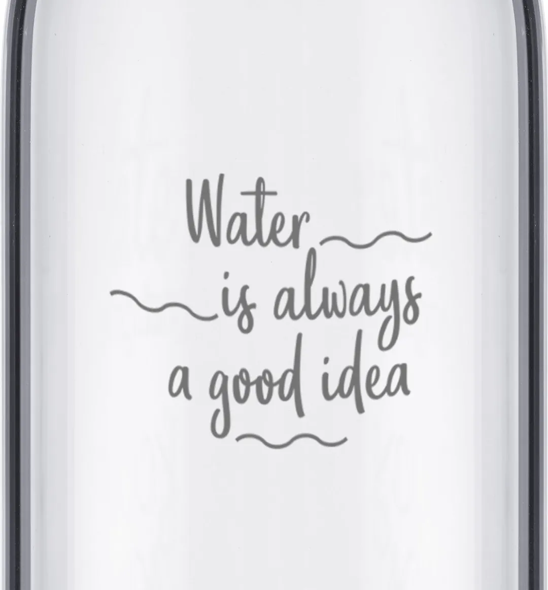 Westmark Viva Drinkfles 1L - Glas/Siliconen - Rood/Silver