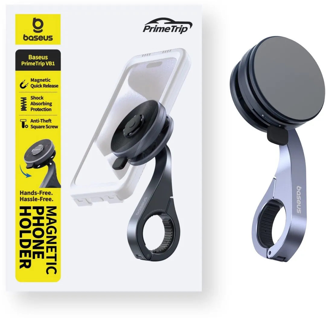 Baseus PrimeTrip VB1 MagSafe Fietsstuurhouder - Zwart