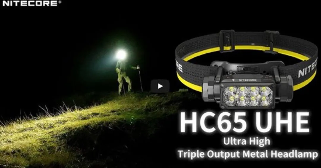 Nitecore HC65 UHE Hoofdlamp - Oplaadbaar - Zwart