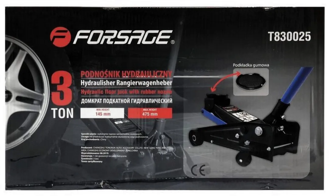 Forsage F-T830025 Hydraulische Krik 3 Ton