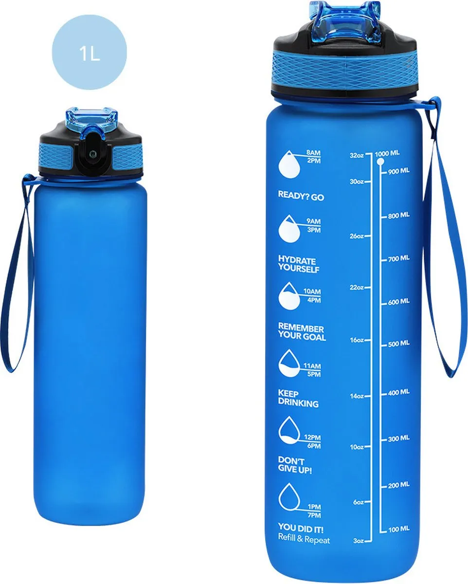 Bellatio Design Olympic Dream Waterfles 1000ml - Blauw