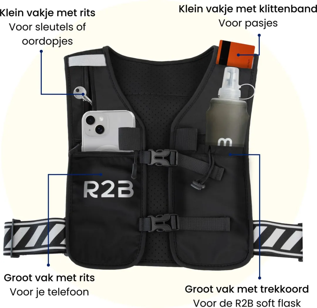 R2B Hardloopvest Soft Flask 250ml - One Size