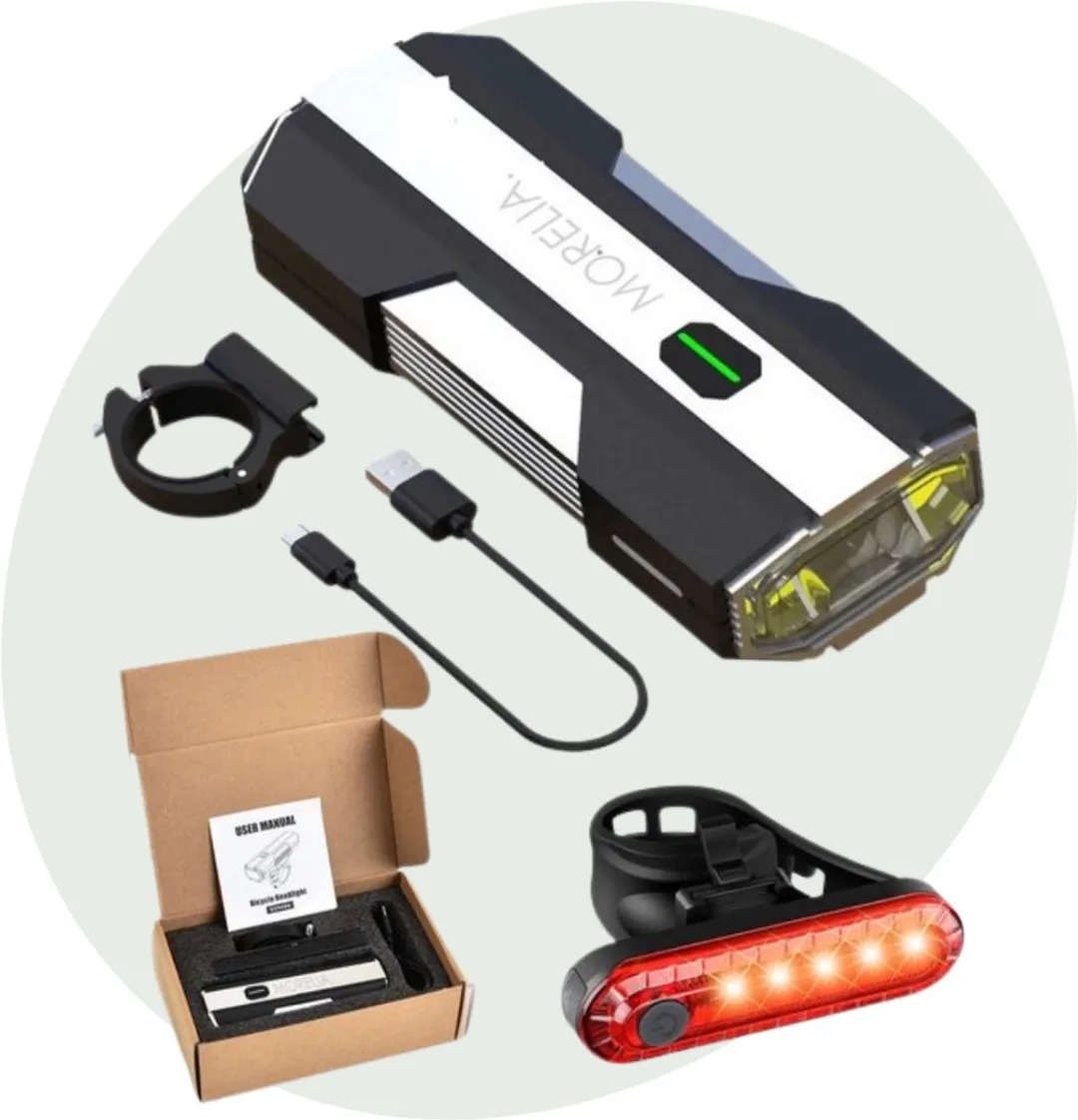 Morelia LED Fietslamp Set