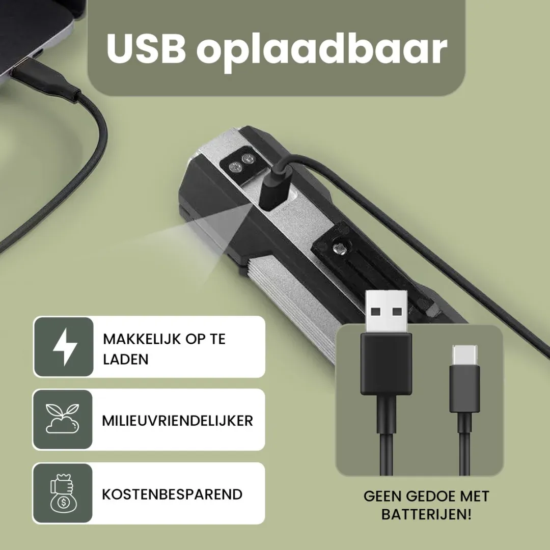 Morelia LED Fietslamp Set - Voor- en Achterlicht 100 Lux - Zwart/Zilver - afbeelding 6 van 6