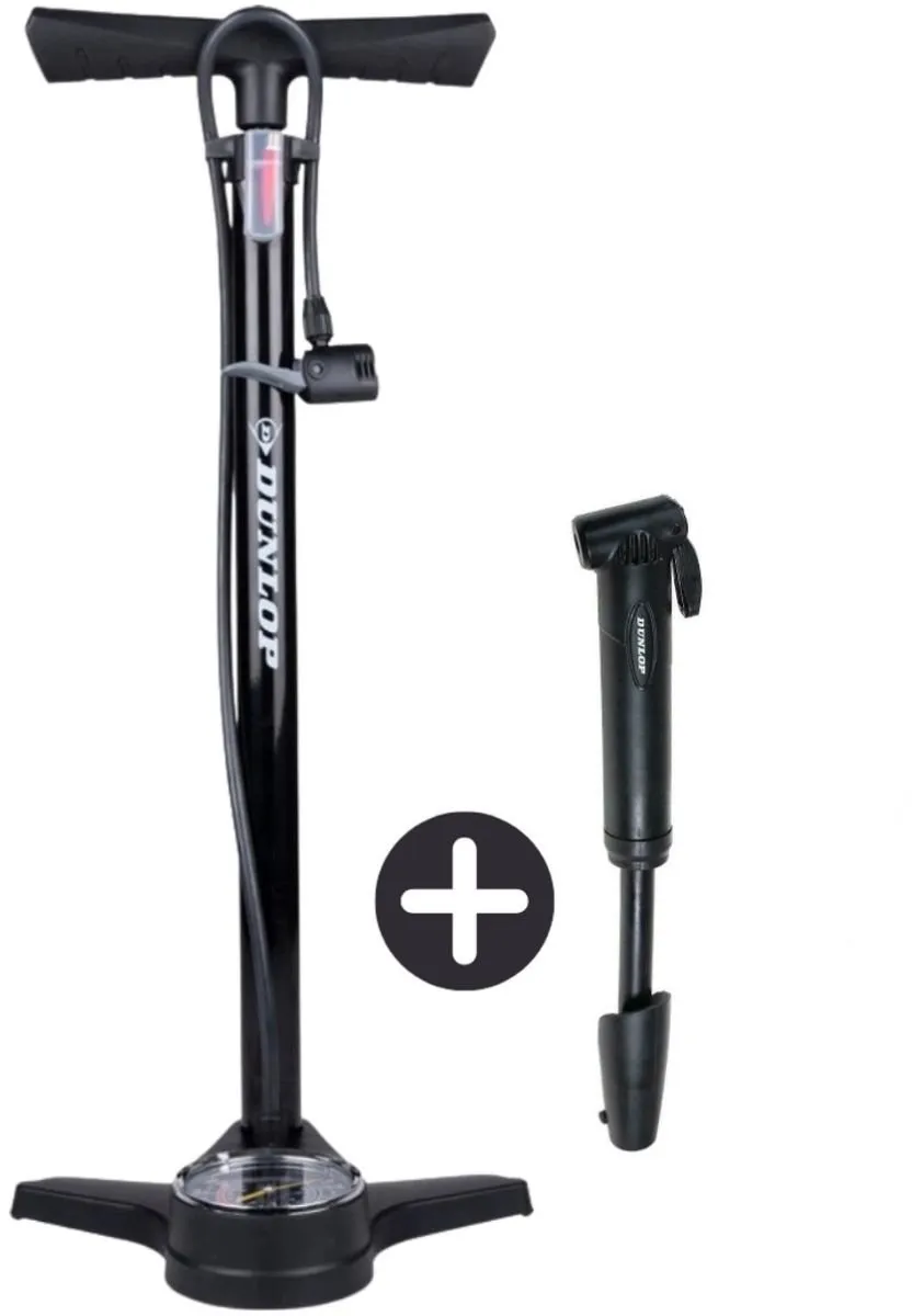 Dunlop Fietspomp met Drukmeter 180 PSI