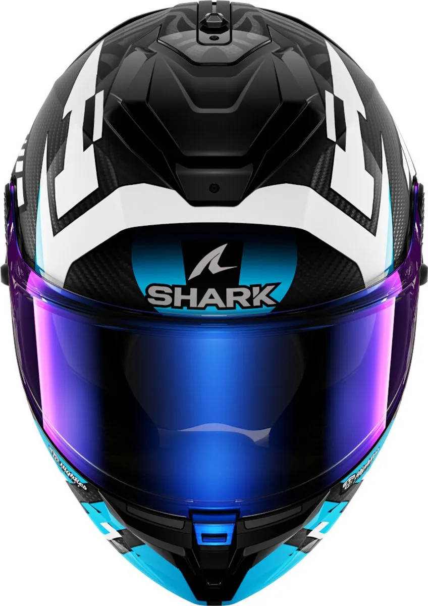 Shark Spartan GT Pro Carbon Zarco Track Racer Helm - XL - Wit/Blauw