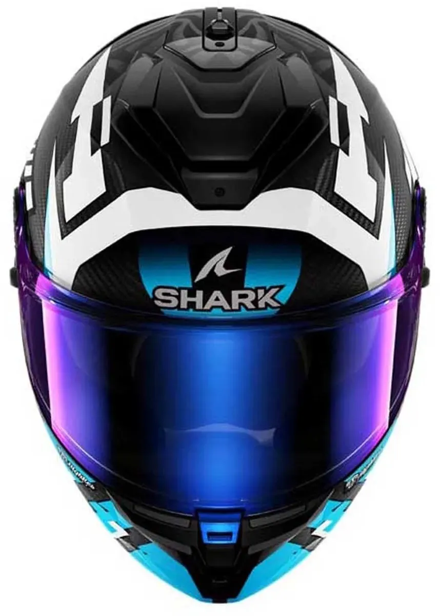 Shark Spartan GT Pro Carbon Zarco Track Racer Helm - XL - Wit/Blauw - afbeelding 6 van 6