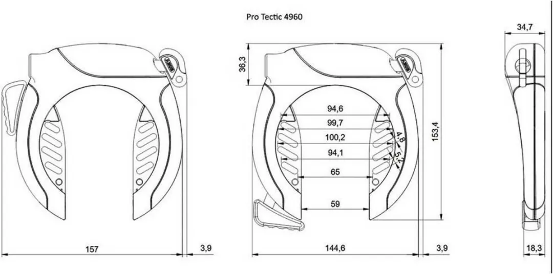 ABUS Pro Tectic 4960 Diskslot - Zwart