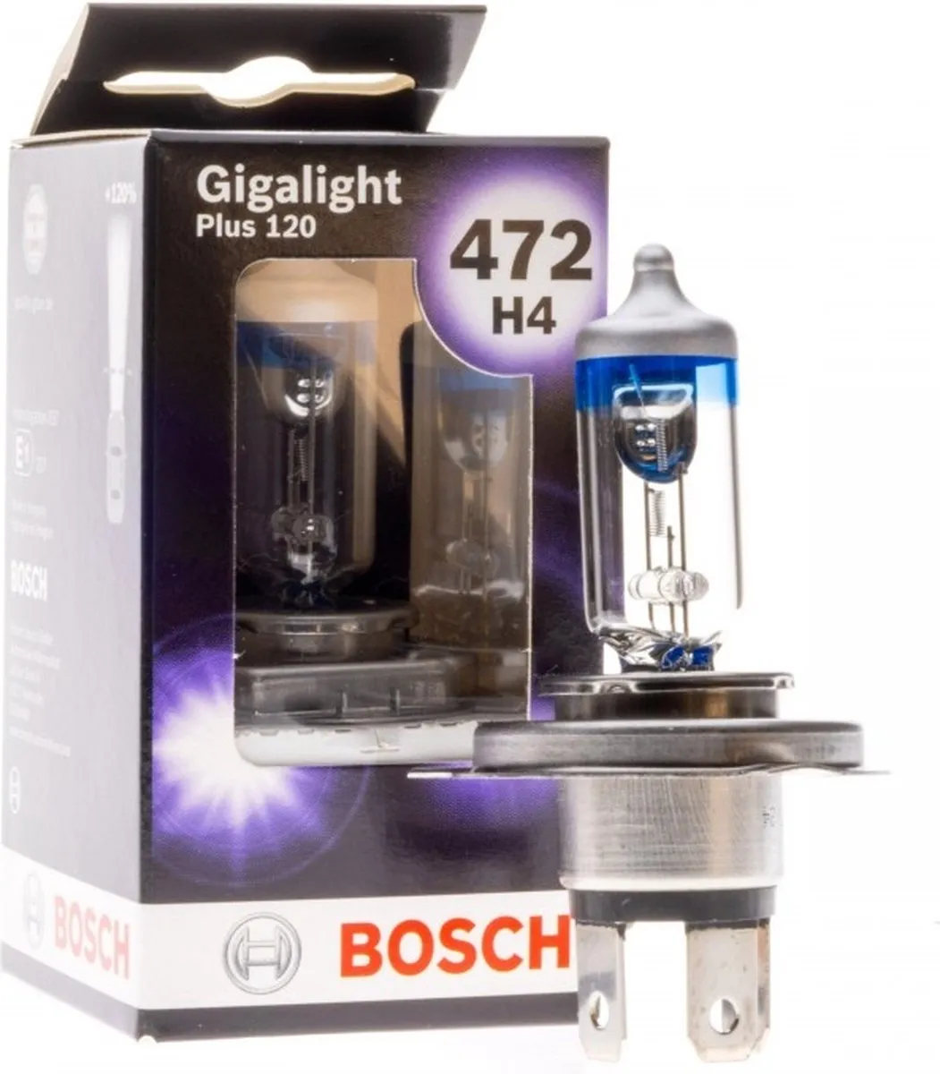 Bosch Halogeen H4 GIGALIGHT PLUS 120 Wit Dimlicht Koplamp