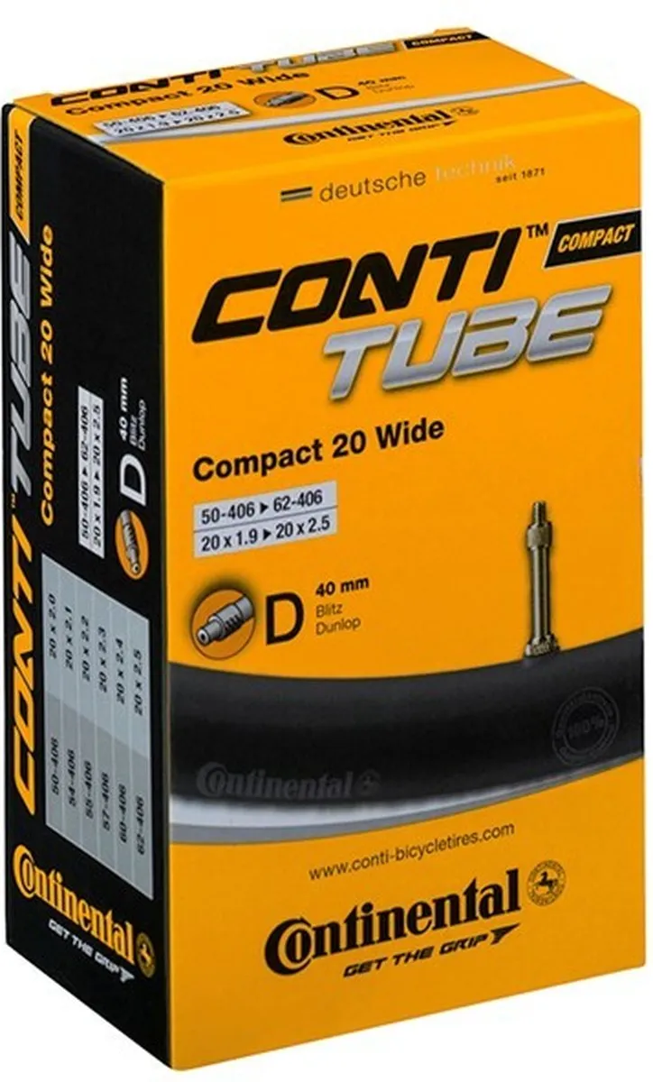 Continental Compact 20 Wide Binnenband 40mm - 20x1.90 - Hollands Ventiel