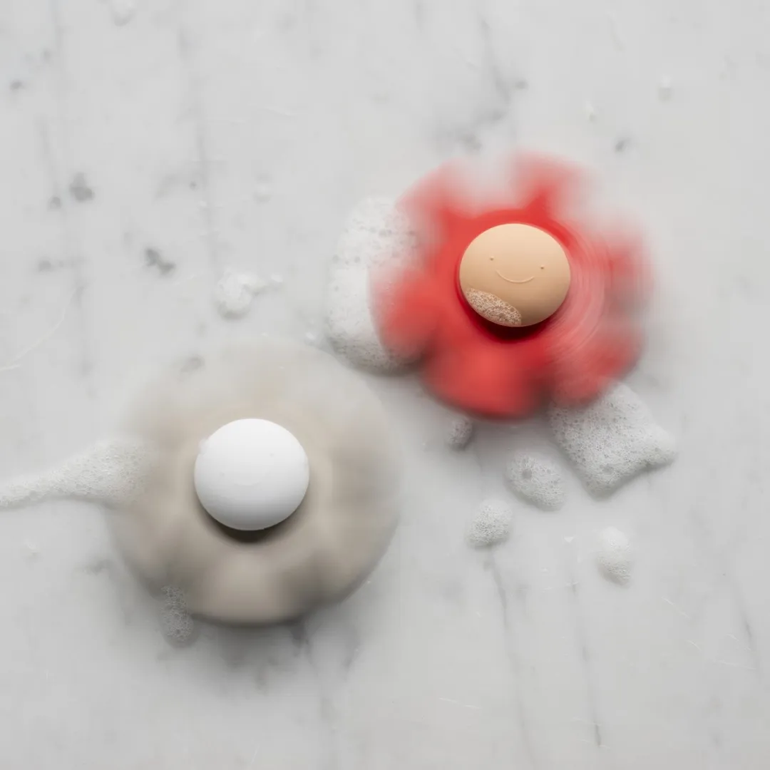 Nattou Silicone Spinner Bloem 9cm - Klei