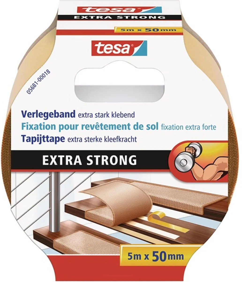 Tesa Extra Strong Bevestigingstape 5m x 50mm - Oranje