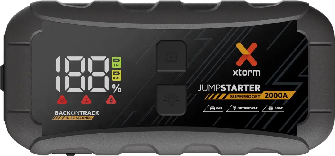 Xtorm Jumpstarter 2000A Startbooster 12V - 12.000mAh Powerbank - Zwart