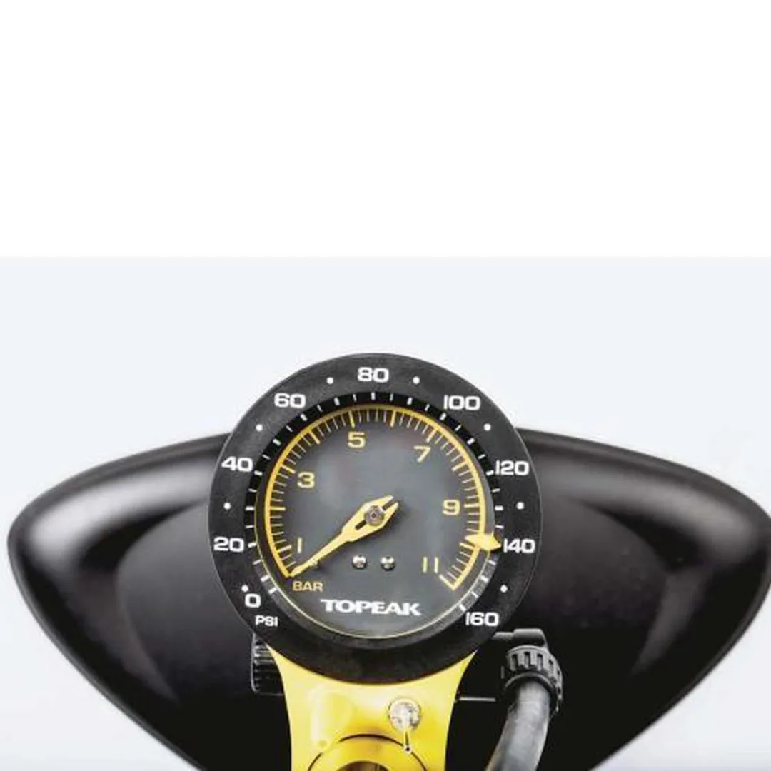 Topeak JoeBlow Sport III Vloerpomp - Geel - afbeelding 6 van 6