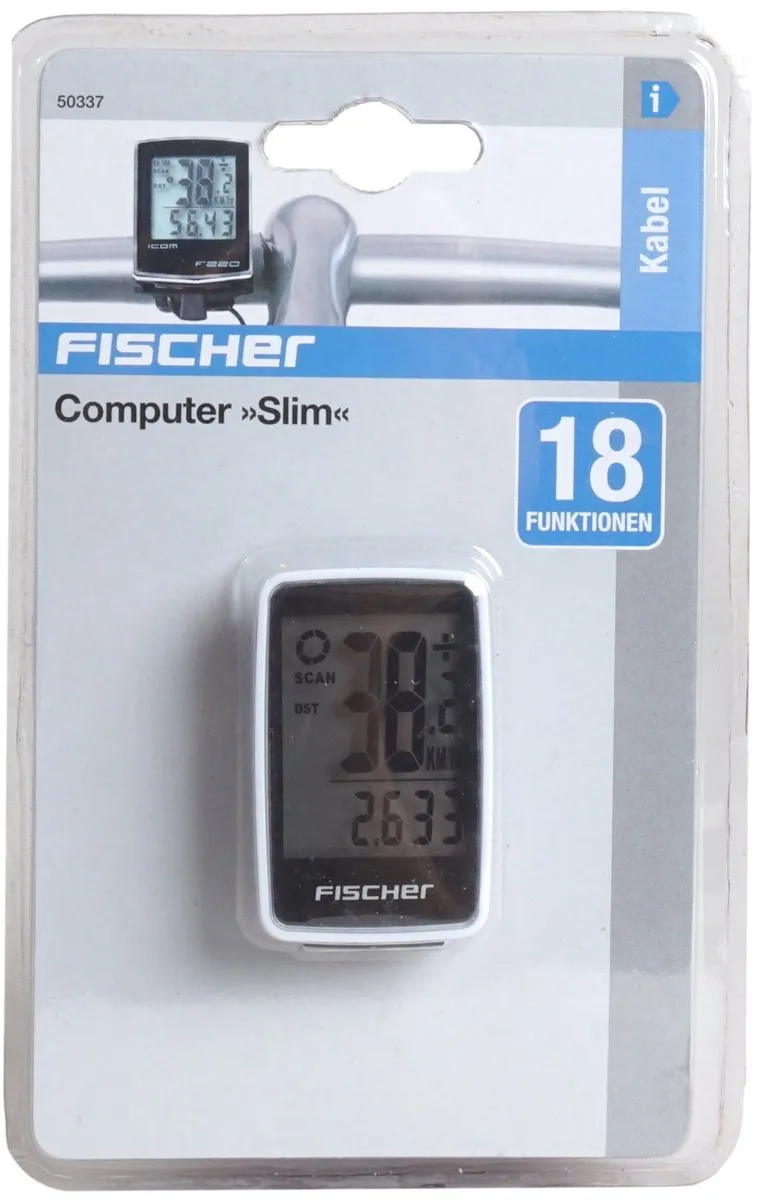Fischer Fietscomputer Slim 18 - Zwart