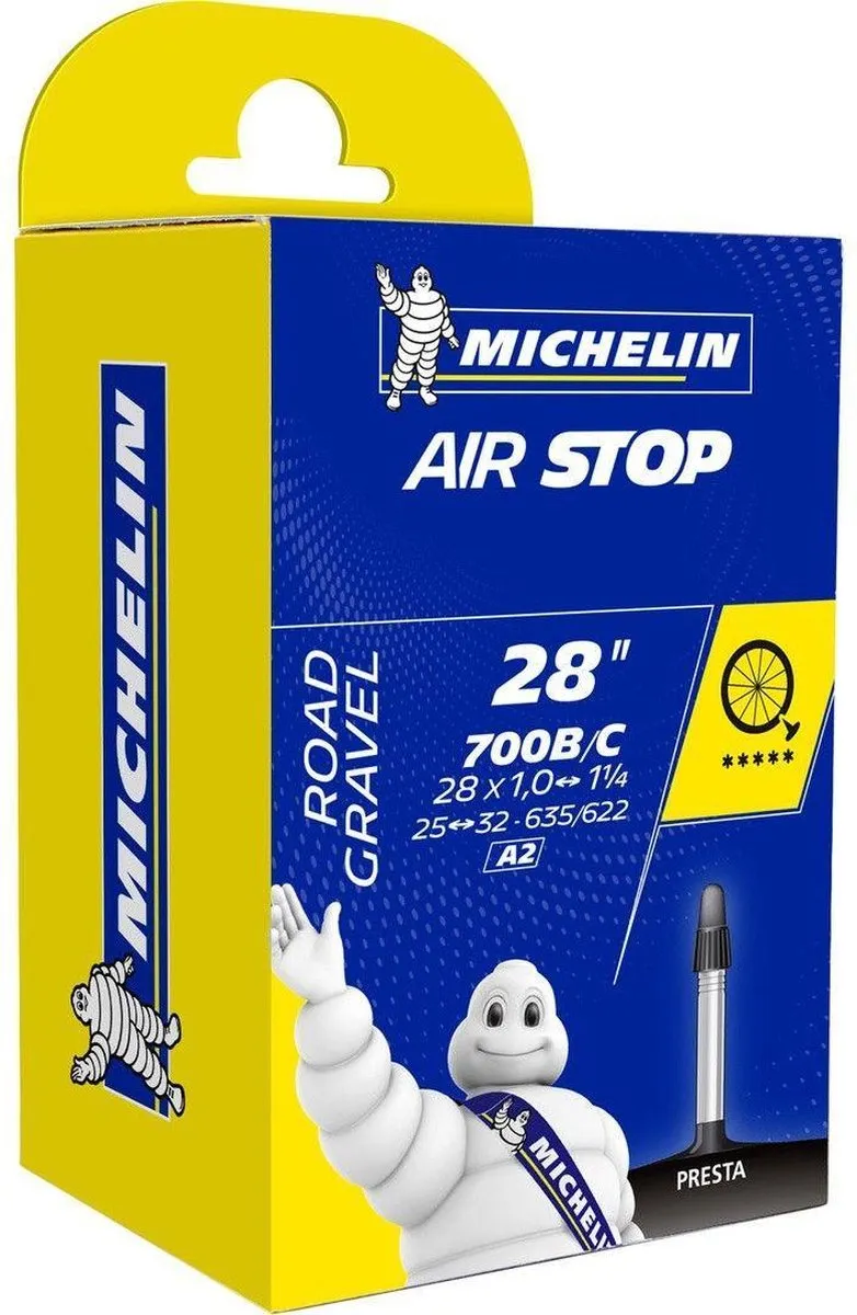 Michelin A2 Airstop 28 Inch Binnenband 32-622 Presta - Zwart