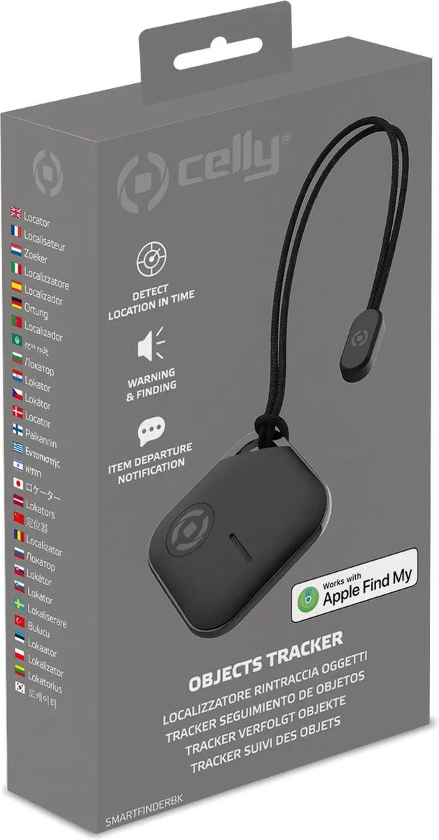 Celly SMARTFINDER 144906787 Tracker - Scooter/Fiets/Zwarte Smart Tag