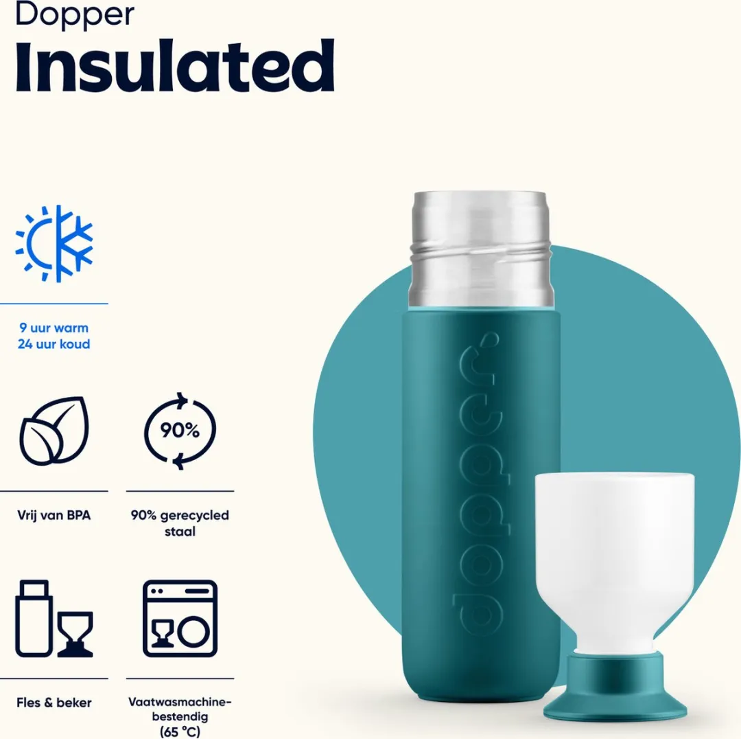 Dopper Insulated 5333 Drinkfles 350ml - Green Lagoon