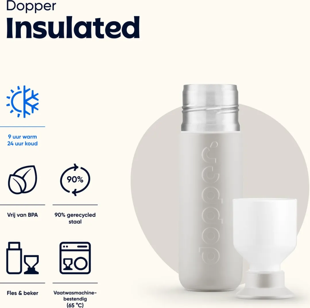 Dopper Insulated 5319 Drinkfles 350ml - Gentle Grey