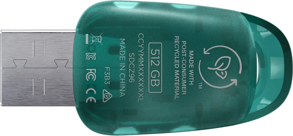 SanDisk Ultra Eco SDCZ96-128G-G46 USB-stick 128GB - Groen - afbeelding 6 van 6