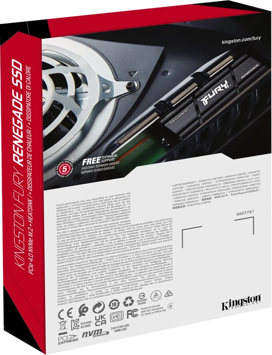 Kingston SFYRSK/1000G M.2 SSD 1TB - Zwart