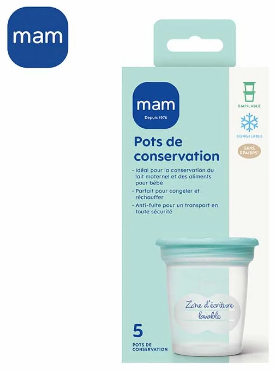MAM Container 120ml - 5 Stuks Groen - afbeelding 6 van 6