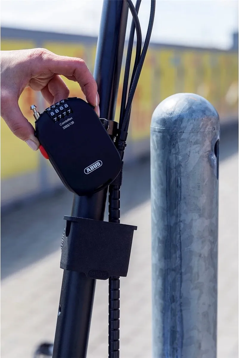 ABUS Combiflex 2503/120 Slot met UCH 2503 Houder - 120cm Staalkabel - Zwart - afbeelding 6 van 6