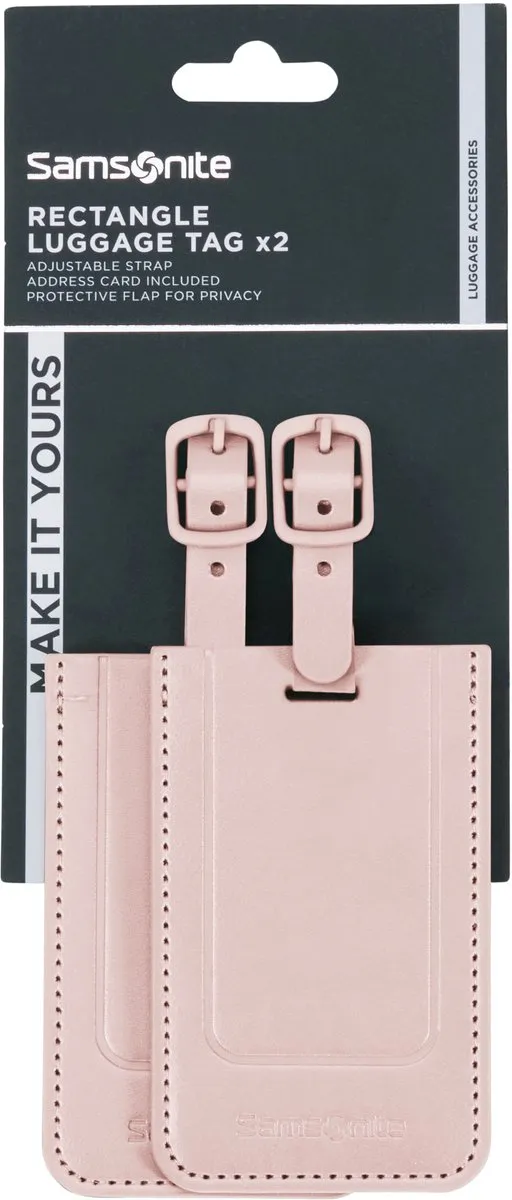 Samsonite Bagagelabel Rectangle - 2 Stuks - Roze