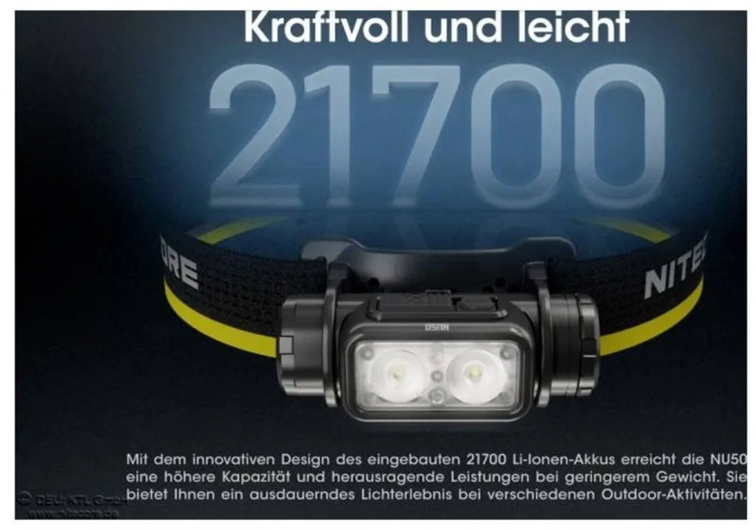 Nitecore NU50 Hoofdlamp - 1400 Lumen - Zwart - afbeelding 6 van 6