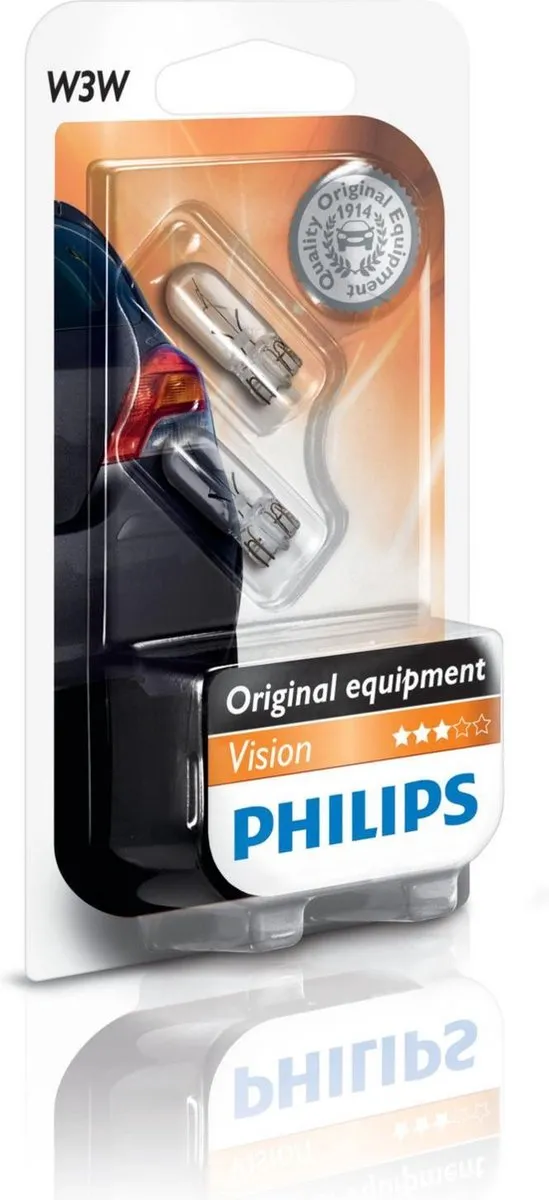 Philips Autolamp 12256B2 T10 - 3W - Wit - 2 Stuks