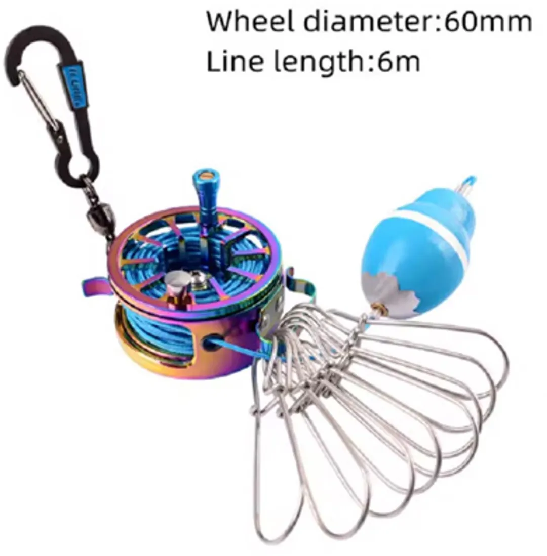 RedParrot Vishengel Sleutelhanger - 6m - Blauw