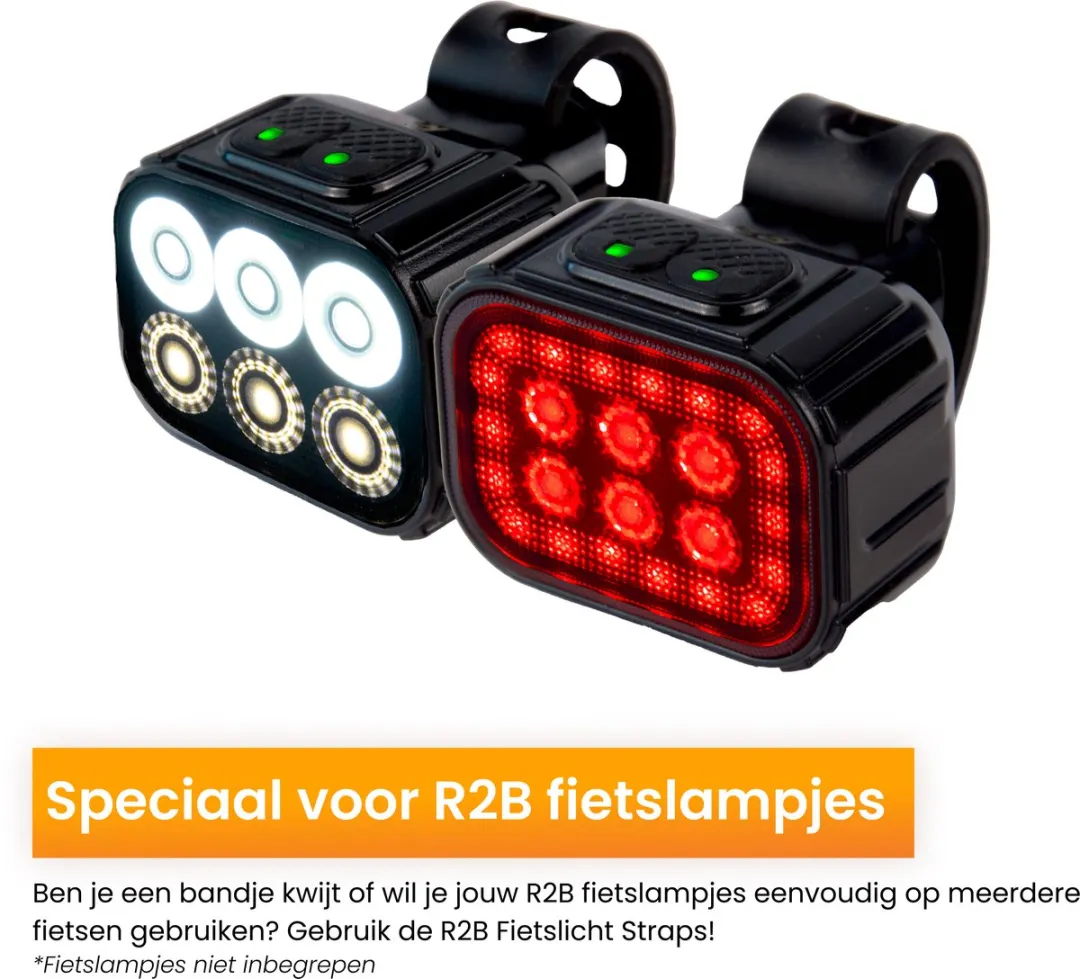 R2B Fietslicht Straps Set - 2 Stuks - 350 Lux