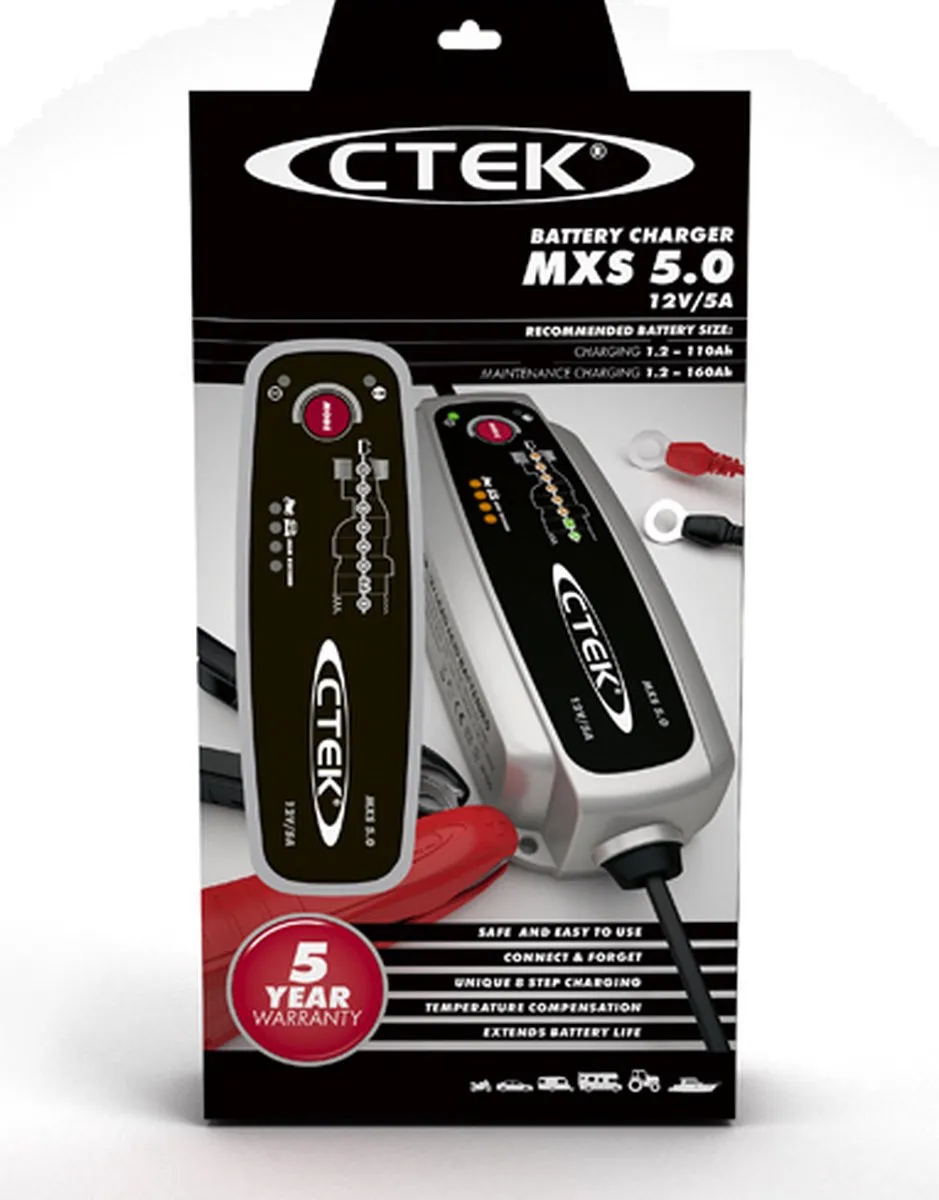 CTEK MXS 5.0 Acculader - AGM/Gel/Droog/Loodzuur