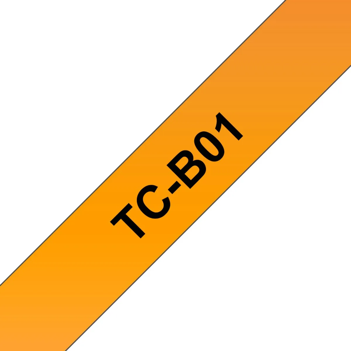 Brother TC-B01 Tape - 12mm - Zwart/oranje