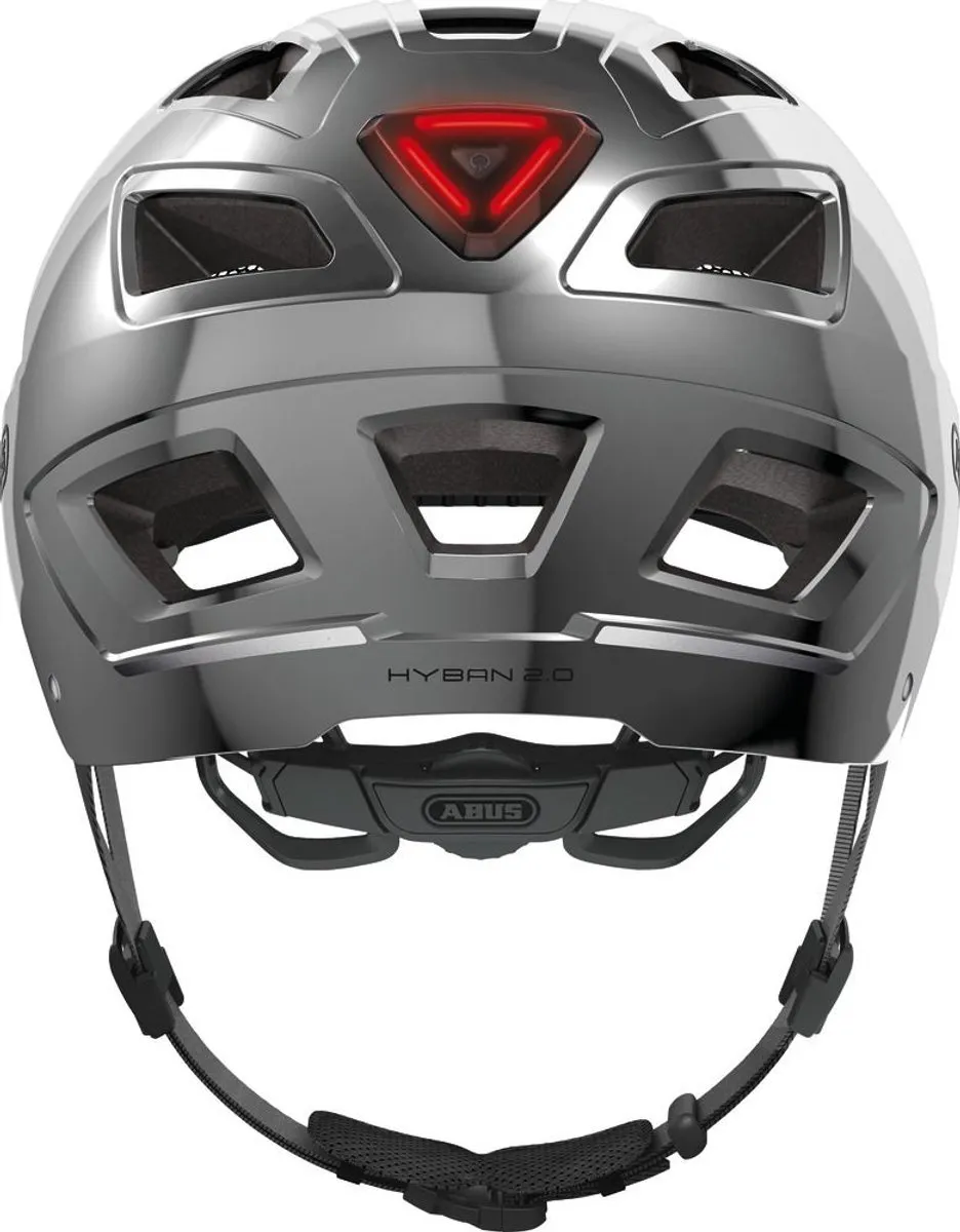 ABUS Hyban 2.0 Fietshelm - M 52-58cm - Chrome Zilver