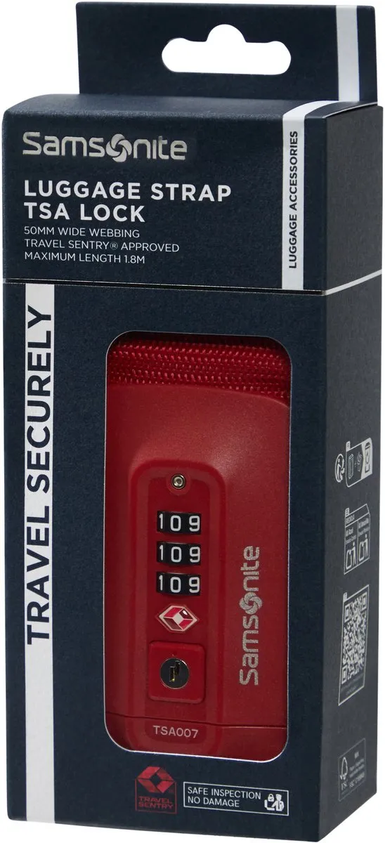 Samsonite Travel Riem met TSA-slot - Rood