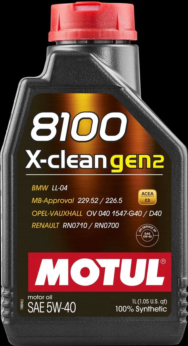 Motul 8100 X-Clean Gen2 5W40 - 1L