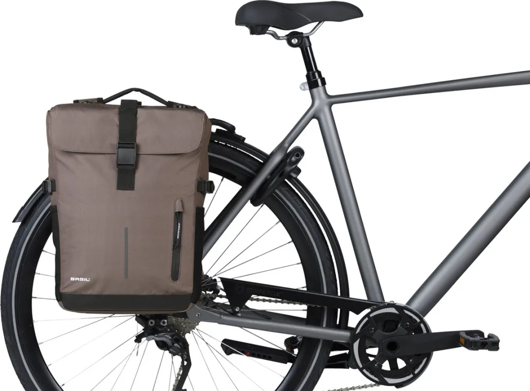 Basil Move Dubbele Fietstas MIK 30L - Bruin