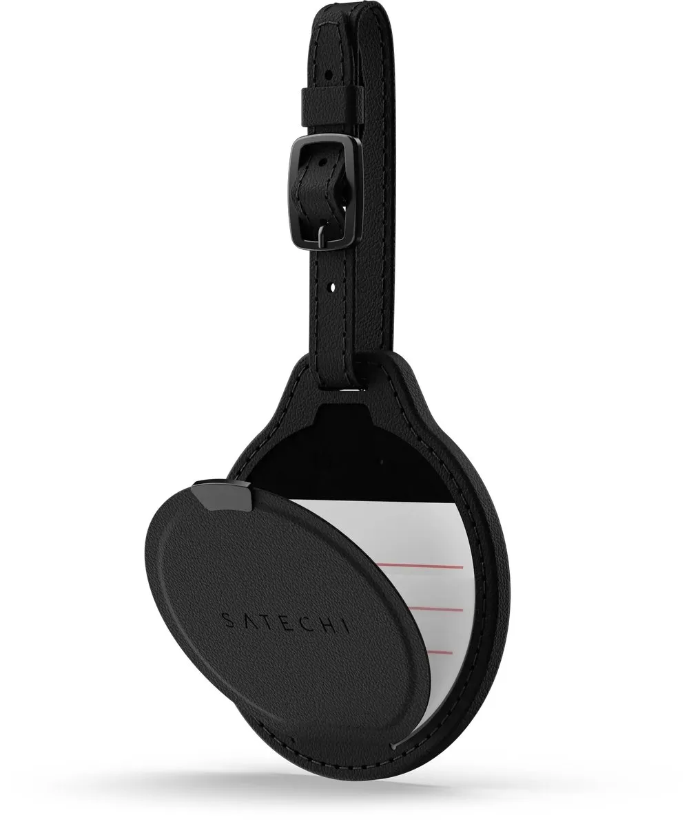 Satechi FindAll Vegan Lederen Bagagelabel Find My - Zwart