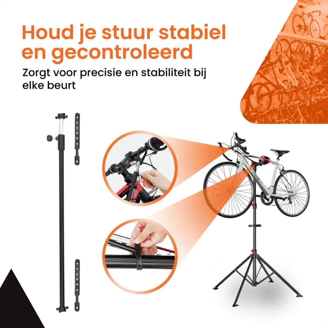 Frame Up Fietsmontagestandaard - tot 45KG - Zwart/Rood