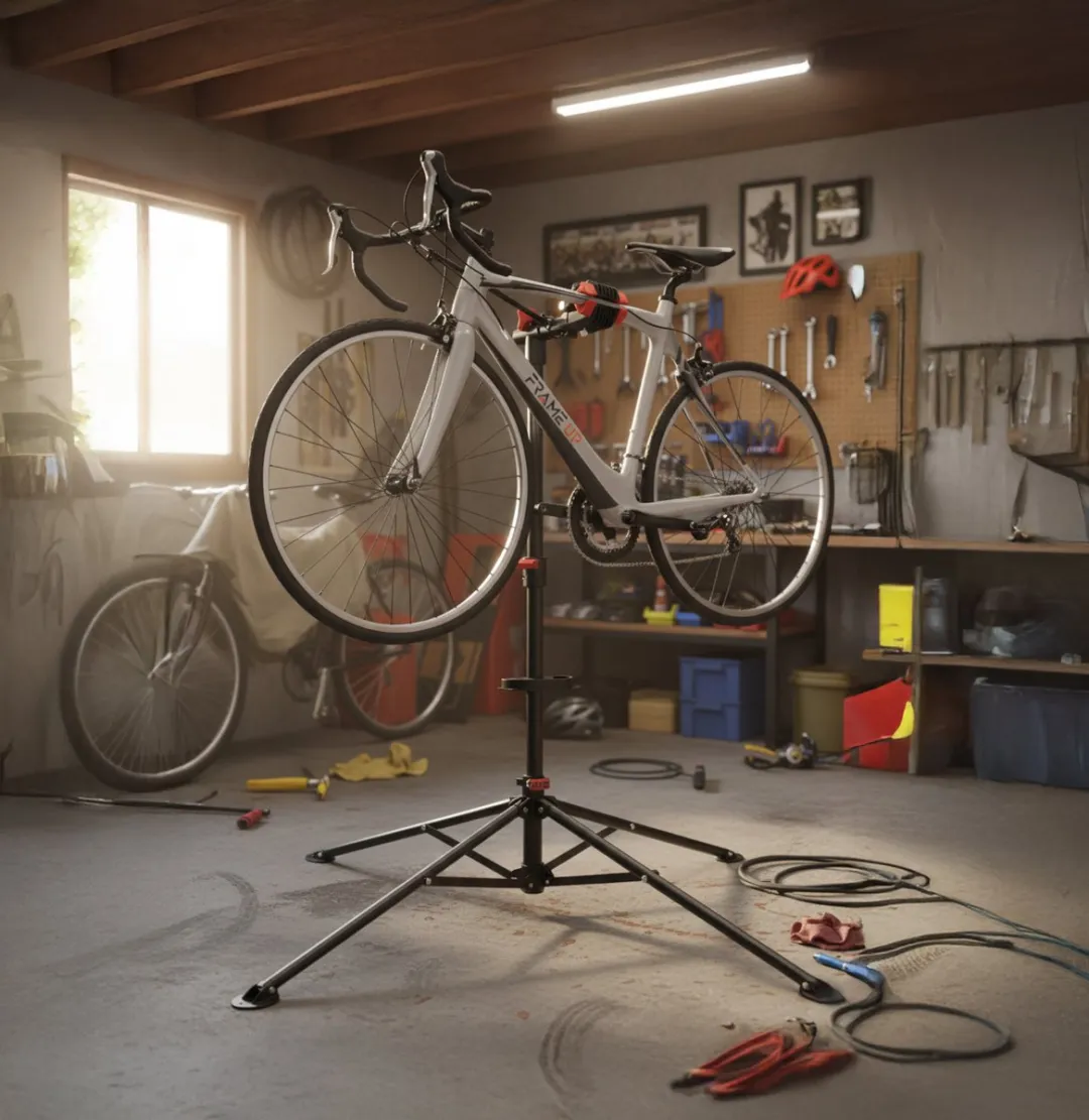Frame Up Fietsmontagestandaard - tot 45KG - Zwart/Rood - afbeelding 6 van 6