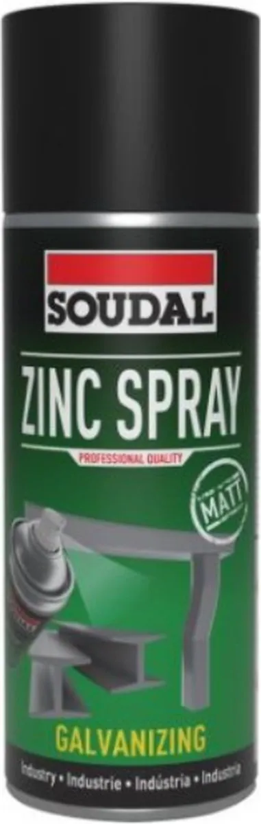 Soudal Zinkspray Mat - 0.4L - Grijs