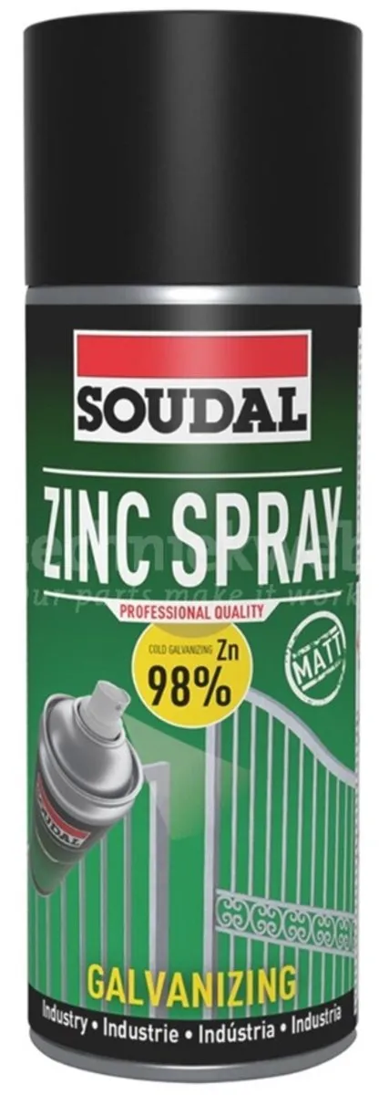 Soudal Zinkspray Mat - 0.4L - Grijs