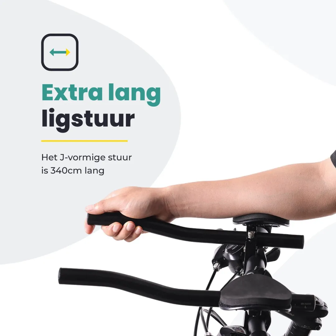 Voltano Verstelbaar Ligstuur Recht 22,4/25,4 - Zwart
