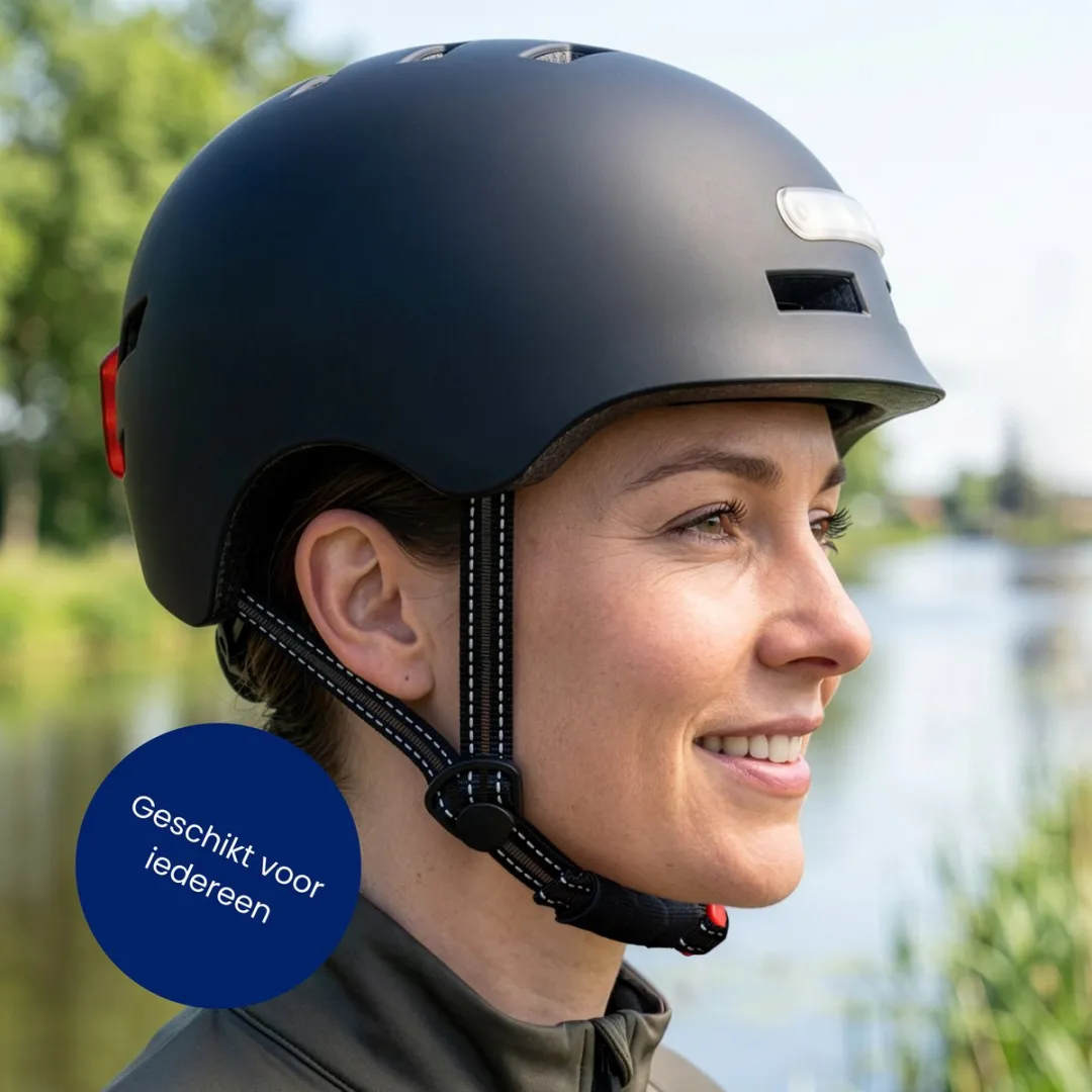 R2B Fietshelm XL 60-64cm - LED Verlichting - Zwart - afbeelding 6 van 6