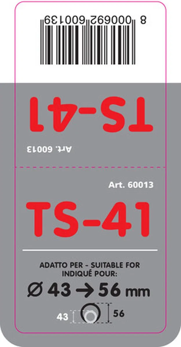 Lampa TS-41 RVS Uitlaatpijp 43mm - Zilver