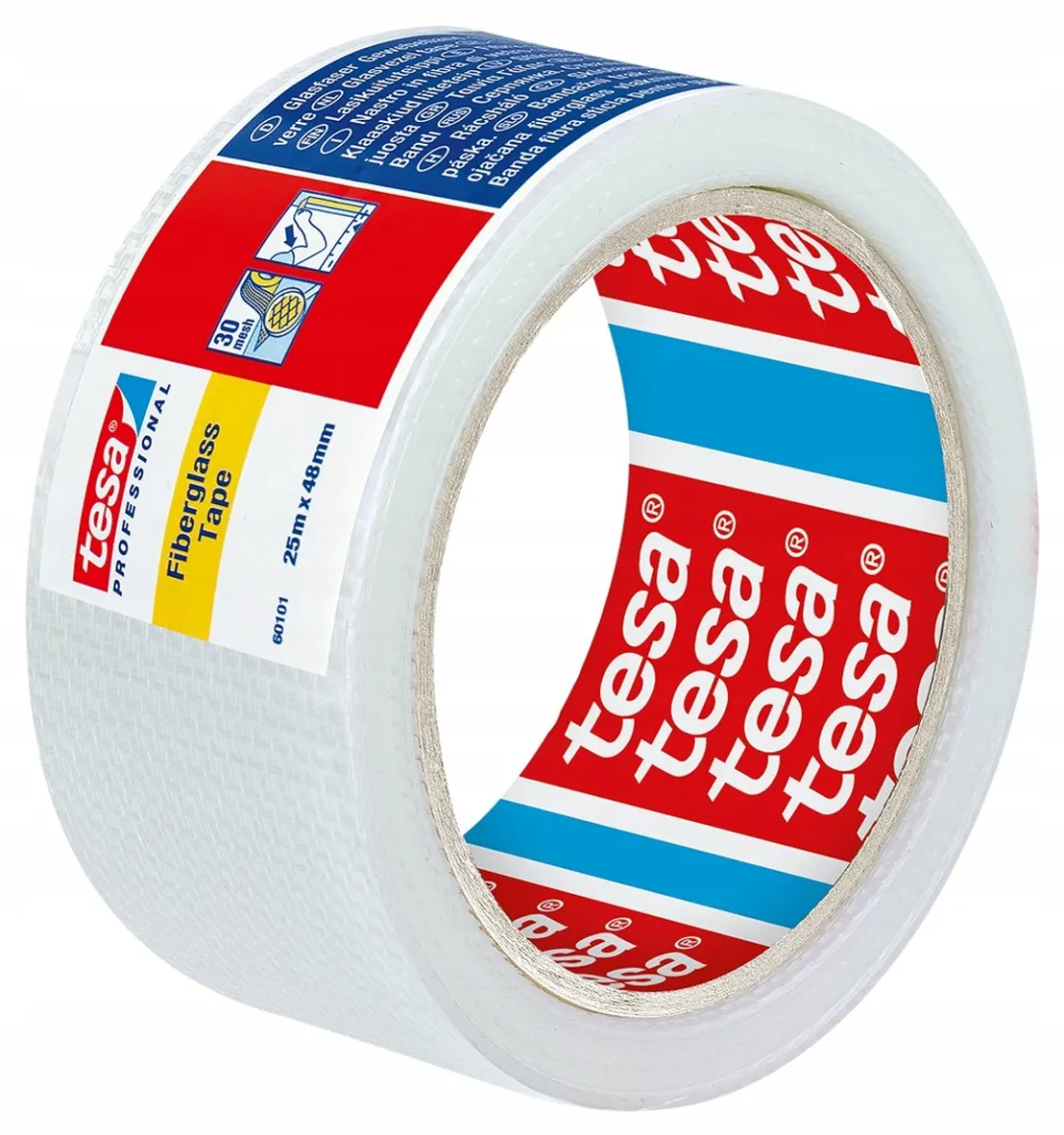 Tesa Glasvezelband voor Gipsplaten 25m x 48mm