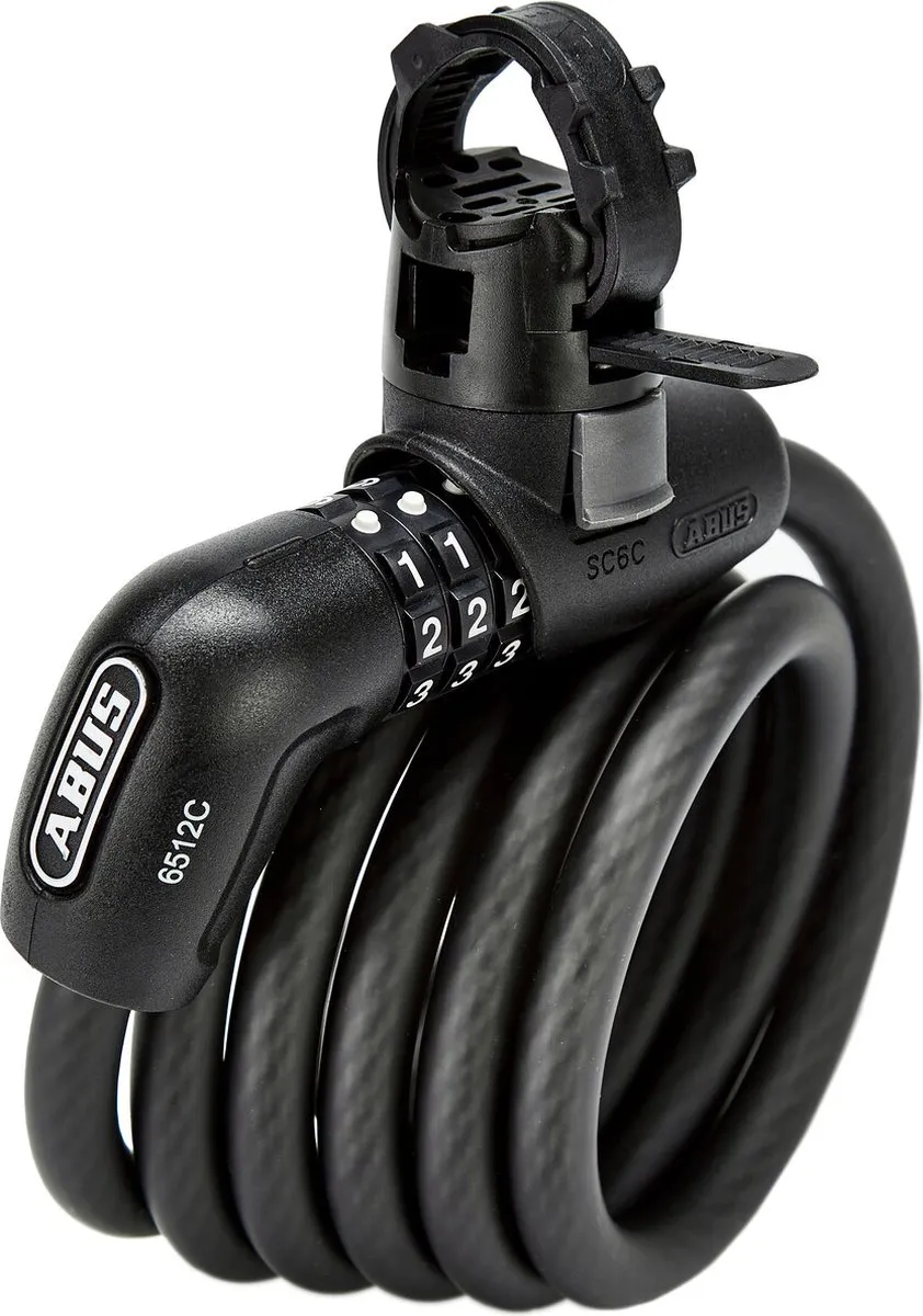 ABUS KabelTresor 6512C Cijfercodeslot 180x12mm - Zwart