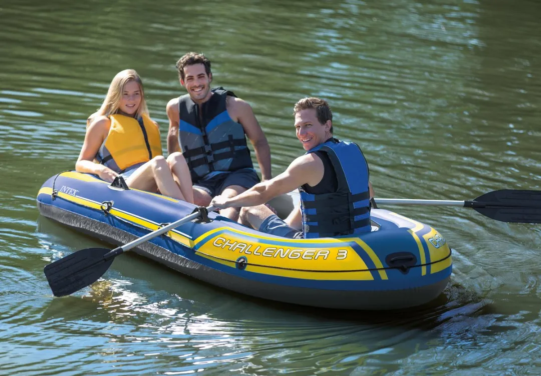Intex Challenger 3 Opblaasbare Boot - 3 Personen - Blauw - afbeelding 6 van 6